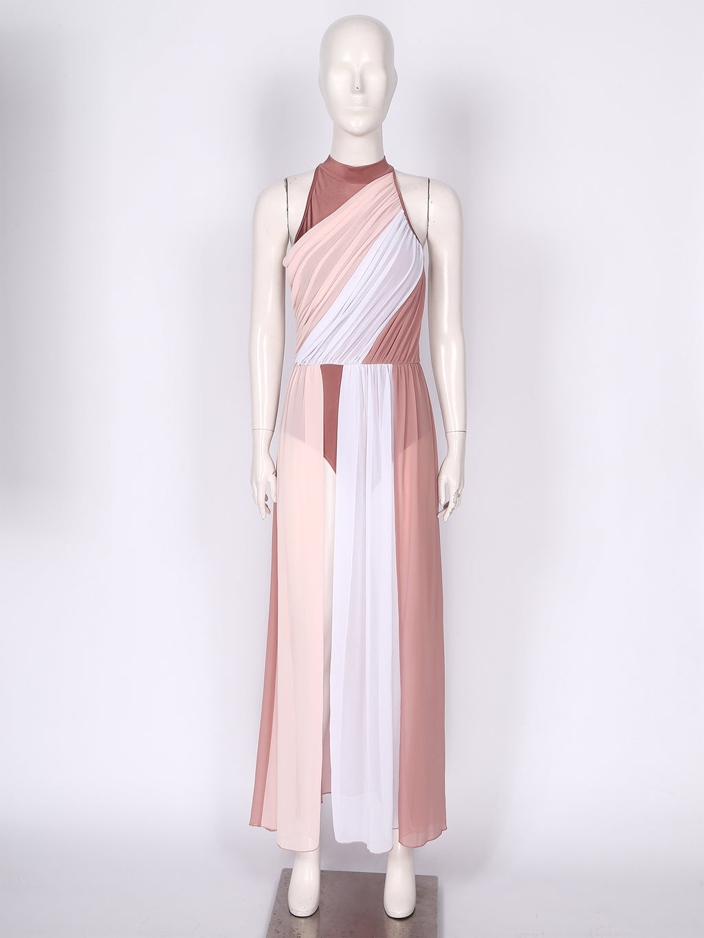 Vestido tipo diosa | Diseño drapeado con toque dorado y caída elegante