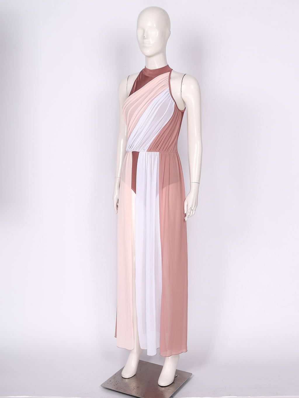 Vestido tipo diosa | Diseño drapeado con toque dorado y caída elegante