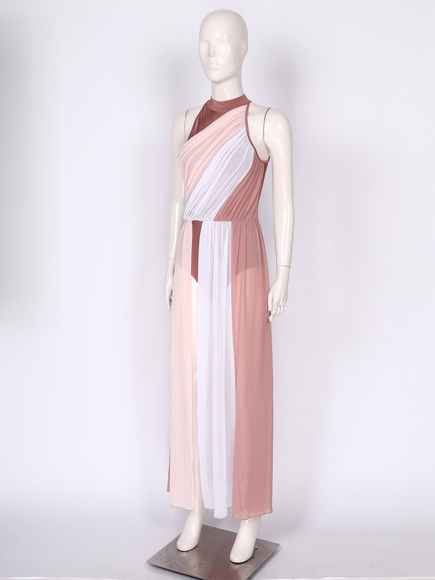 Vestido tipo diosa | Diseño drapeado con toque dorado y caída elegante