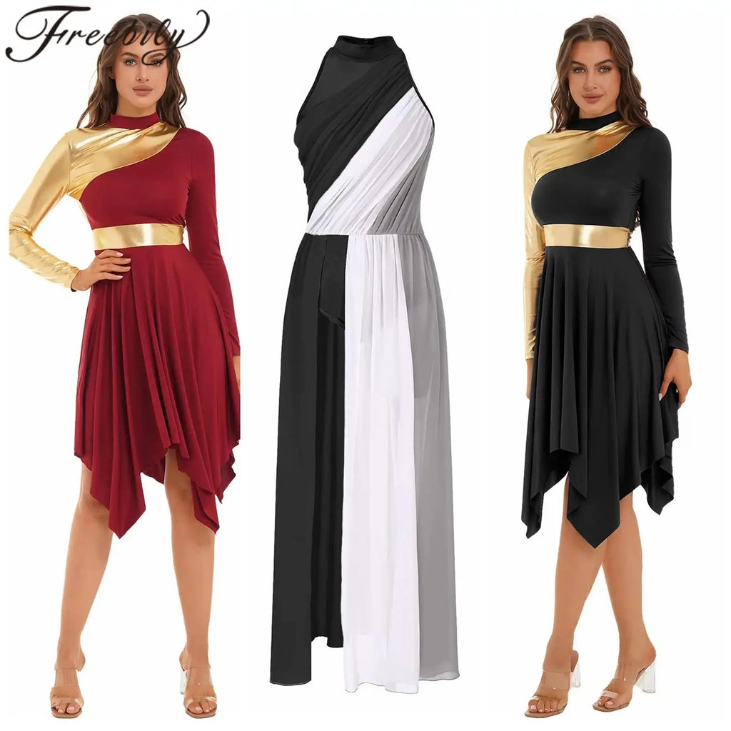 Vestido tipo diosa | Diseño drapeado con toque dorado y caída elegante