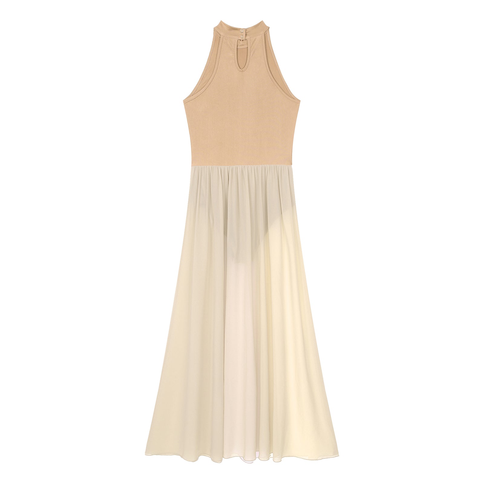 Vestido tipo diosa | Diseño drapeado con toque dorado y caída elegante